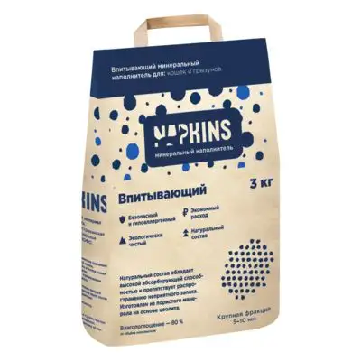 Купить napkins наполнитель для кошек впитывающий (крупная фракция)