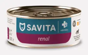 Купить savita vet renal консервы для взрослых кошек для поддержания функции почек
