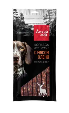 Купить titbit Дикий зов лакомство для взрослых собак колбаса с мясом оленя и брусникой