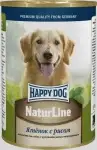 Happy dog консервы для собак: ягненок и рис (фарш)