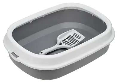 HOMECAT Frost Touch туалет для кошек с низким бортом и совком смоки