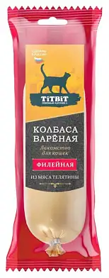 TITBIT Лакомства для кошек колбаса вареная Филейная