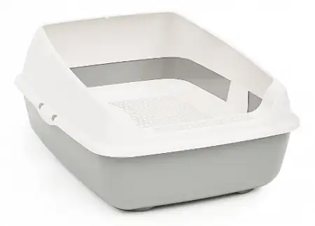 Купить Лоток alta для кошек с высокими бортами и сеткой серый