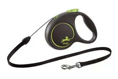 Flexi рулетка-трос для собак, зеленая, Black Design Cord green