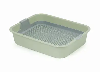 Альта лоток для кошек с сеткой "Барсик" зеленый