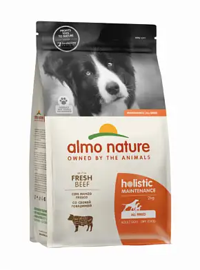 Almo Nature HOLISTIC сухой корм для взрослых собак со свежей говядиной и коричневым рисом