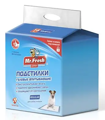 Mr.Fresh Expert Regular подстилки-пеленки для ежедневного применения для кошек и собак