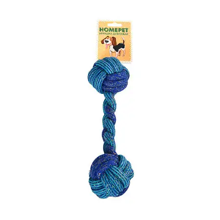Купить homepet seaside игрушка для собак гантель из каната сине-голубая