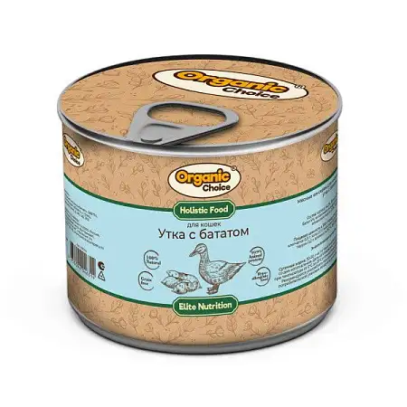 Купить organic Сhoice elite nutrition консервы для кошек утка с бататом