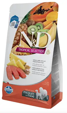 Farmina N&D Dog Tropical Selection Salmon Adult Medium&Maxi сухой корм для взрослых собак средних и крупных пород, с лососем