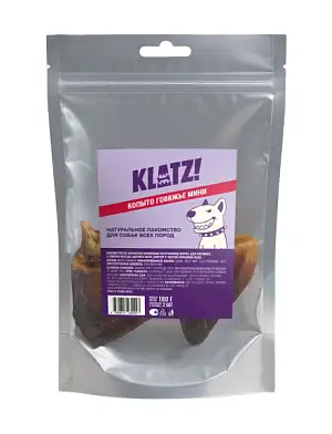 KLATZ! лакомство для взрослых собак всех пород "Копыто говяжье" мини