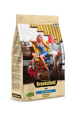 Brooksfield Low Grain Adult Cat Light/Sterilized сухой корм для взрослых стерилизованных кошек с избыточным весом, с индейкой, говядиной и рисом